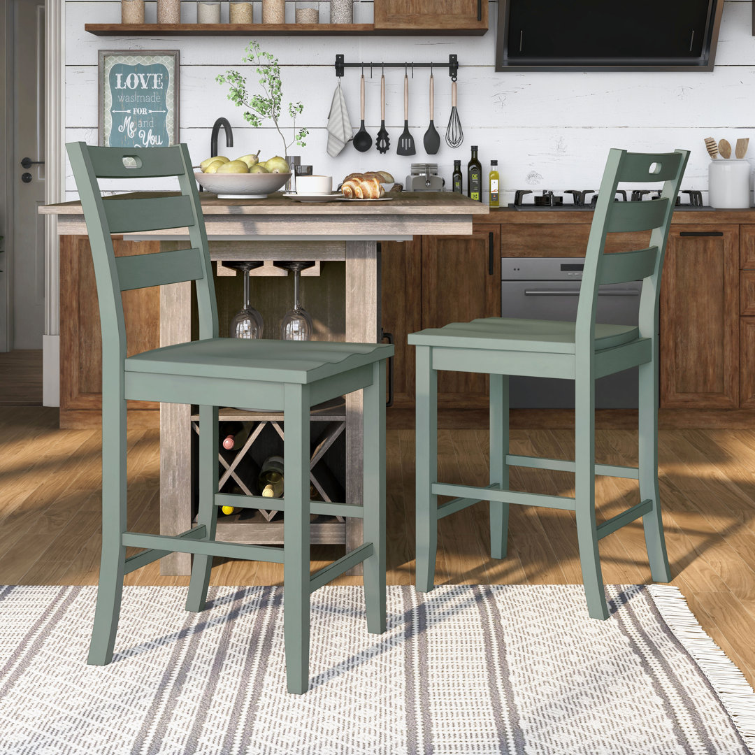 Counter Height Bar Chair Stool (Set of 2) Red Barrel Studio® 