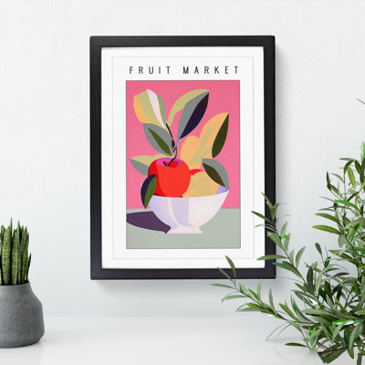 Fruit Market Exhibition Apple Vol.2 - Single Picture Frame Print on Wood