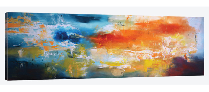 Dualité, reproduction d'art sur toile tendue, H 20 po x l 60 po x P 1,5 po, Toile tendue