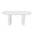 62.9 Inch Oval Dining Room Table for 6 with White Marble Top & Wood Base, Modern Farmhouse Kitchen（Only Table）-29180409