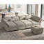 Canapé modulaire en velours modulaire en U avec repose-pieds avec rangement de 116,6 po Wylodene-453236870