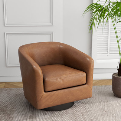 Bennett 73.1 Cm Wide Swivel Barrel Chair