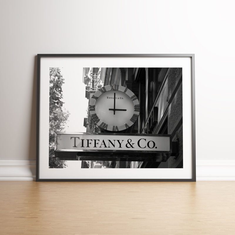 Tiffany And Co Clock Store Sign Zurich by Vouvart - Single Picture Frame Print