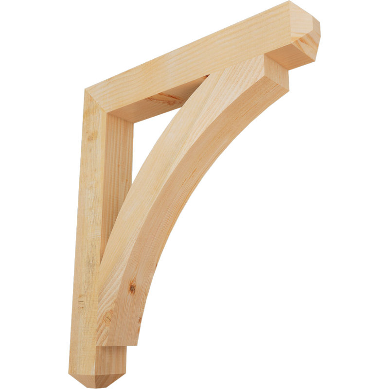 Thorton Craftsman Bracket, 32" H x 4" W x 28" D, Douglas Fir (Rough)