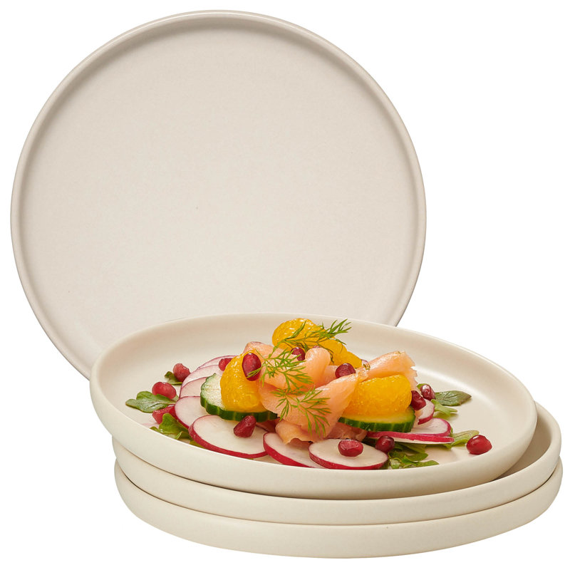 Assiettes à salade 8 "Mesa Ceramics Uno, Gris clair