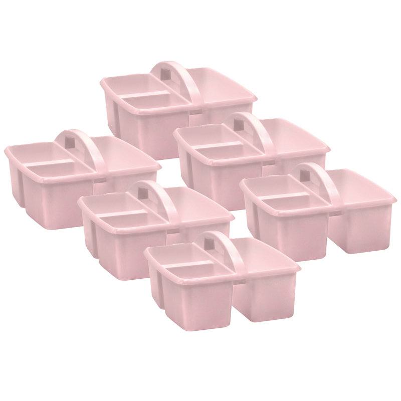 Ensemble de rangement de chevet en plastique avec rangement, Rosé