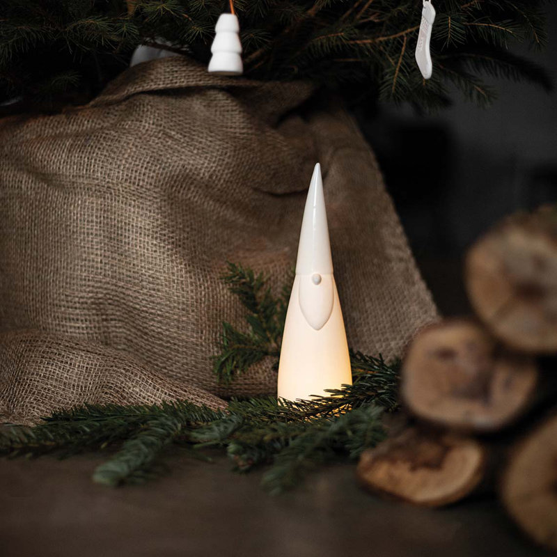 Porcelain Stories Santa Gnome - lumière DEL