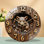 Horloge murale en bois avec art animalier - Horloge murale moderne en verre 12 po