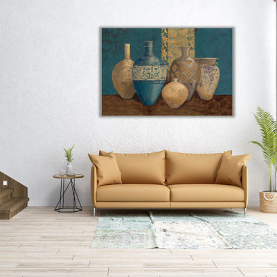 «Aegean Vessels on Turquoise», reproduction d'art sur toile