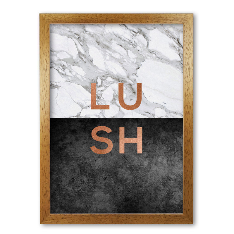 Lush Copper - Print, 60 cm H x 42 cm W x 5 cm D, Honey Oak Frame