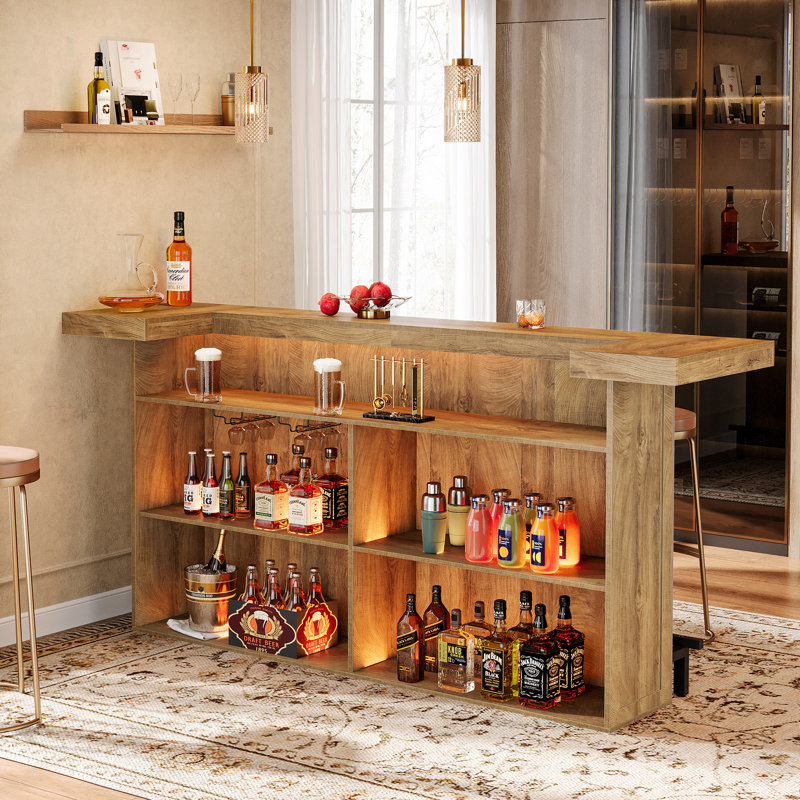 Bar 70,9 pouces à 4 niveaux, Brun
