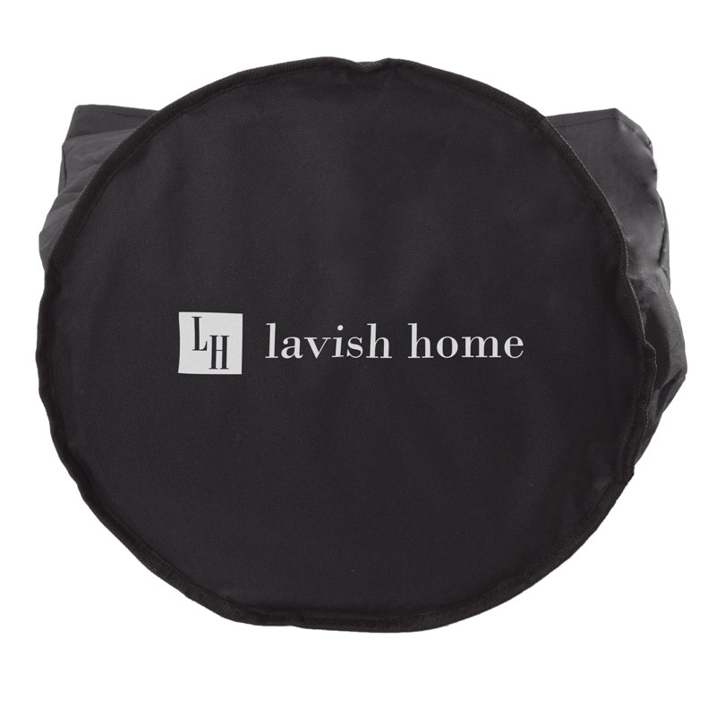 Grand panier à linge lavable en toile avec poignées rondes Lavish Home