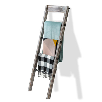 4 Tier Wood Blanket Ladder Towel Rack