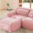 80.3" L-Shaped 2-Seater Sofa with Ottoman-1815100765