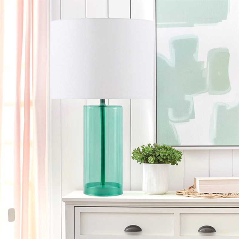 Glass Table Lamp Blue See Below
