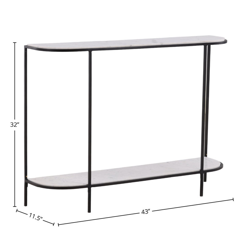 Brian 43'' Marble Top Console Table