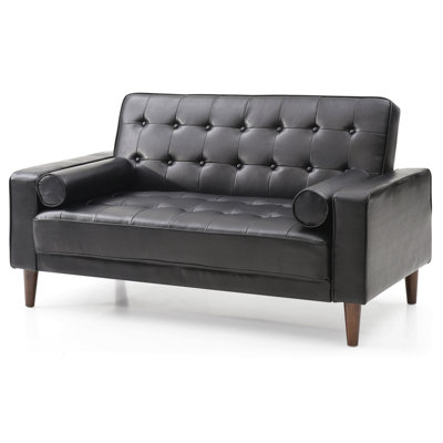 Causeuse noire élégante avec fonction de lit polyvalente
