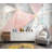 Pink Gray Abstract Marble Geometric Shapes Removable Wallpaper-2005278928