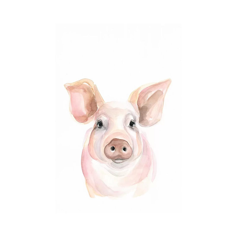 Pig - Wrapped Canvas Gallery-Wrapped Canvas Giclée, 20.32 cm H x 30.48 cm W