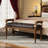 Valmont Mid-Century Modern PU Leather Button-Tufted Upholstered Bench with Gold-Accent Legs-1664128080
