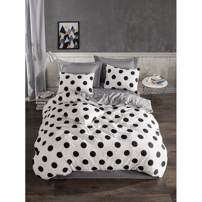 Ensemble de housse de couette Helge, Housse de couette 63 "x 87" + 1 taie d'oreiller st, gris