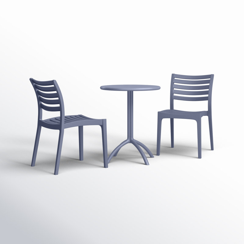 Jacinta 2 - Person 23.6" Bistro Set, Dark Gray