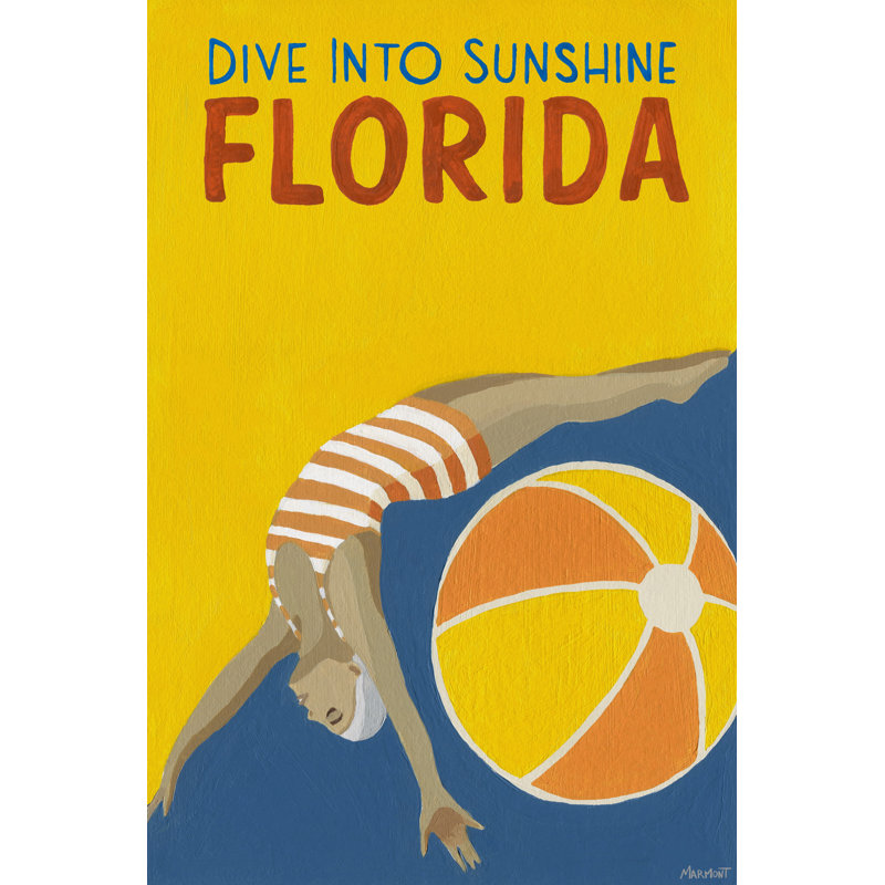 «Dive into Sunshine Florida II», impression sur toile tendue, H 18 po x l 12 po x 1,5 po