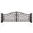 85'' H x 242'' W Brown Bronzed Metal Gate