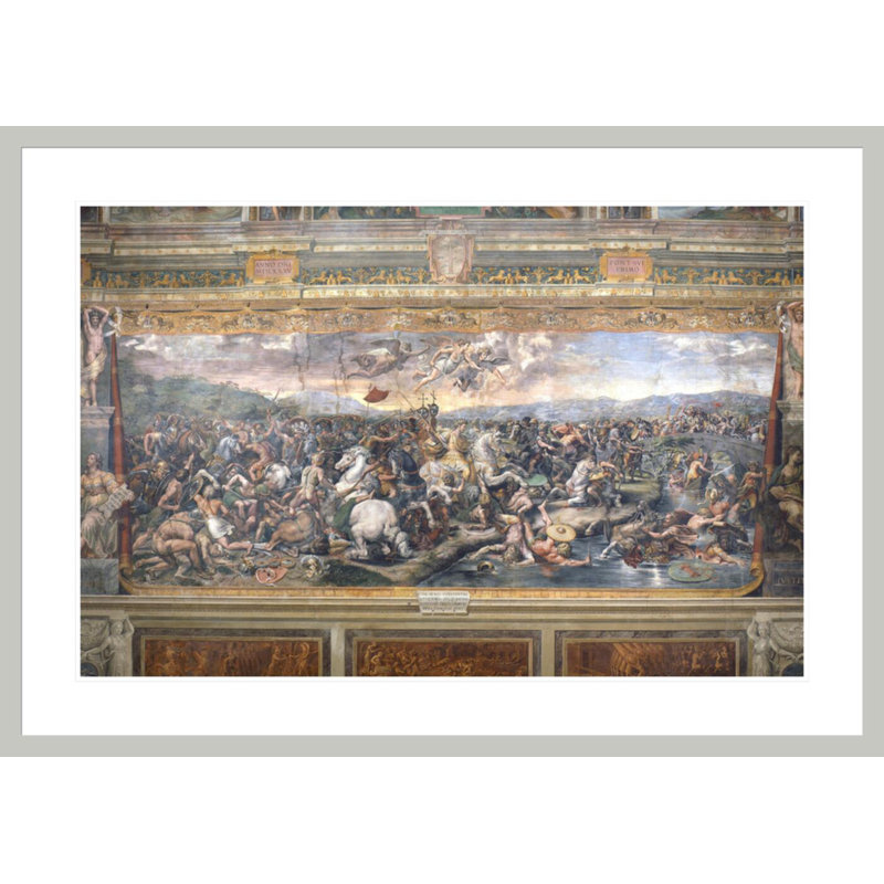 «Constantin's Bataille au pont Milvian» par Raphael, impression giclée encadrée, H 29,63 po x l 41,5 po