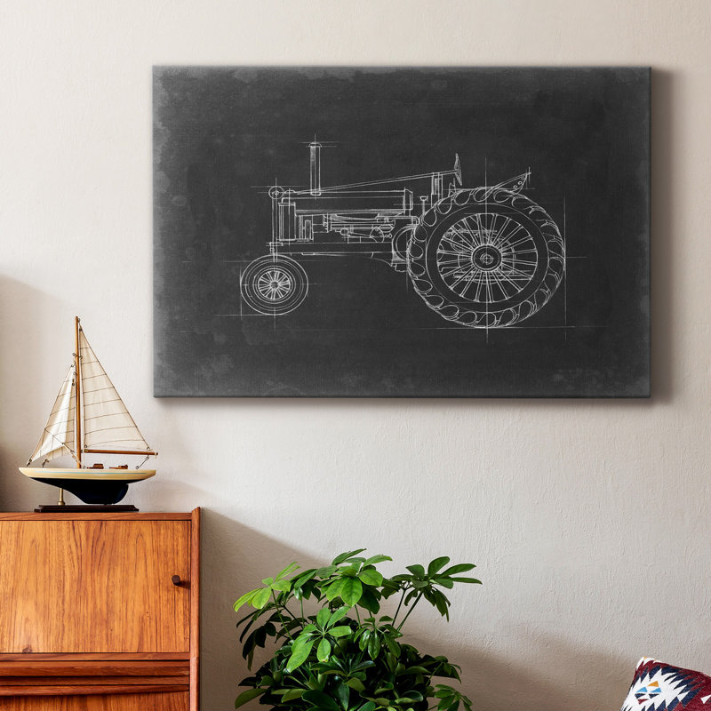 " Tractor Blueprint IV ", 16" H x 27" W x 1" D
