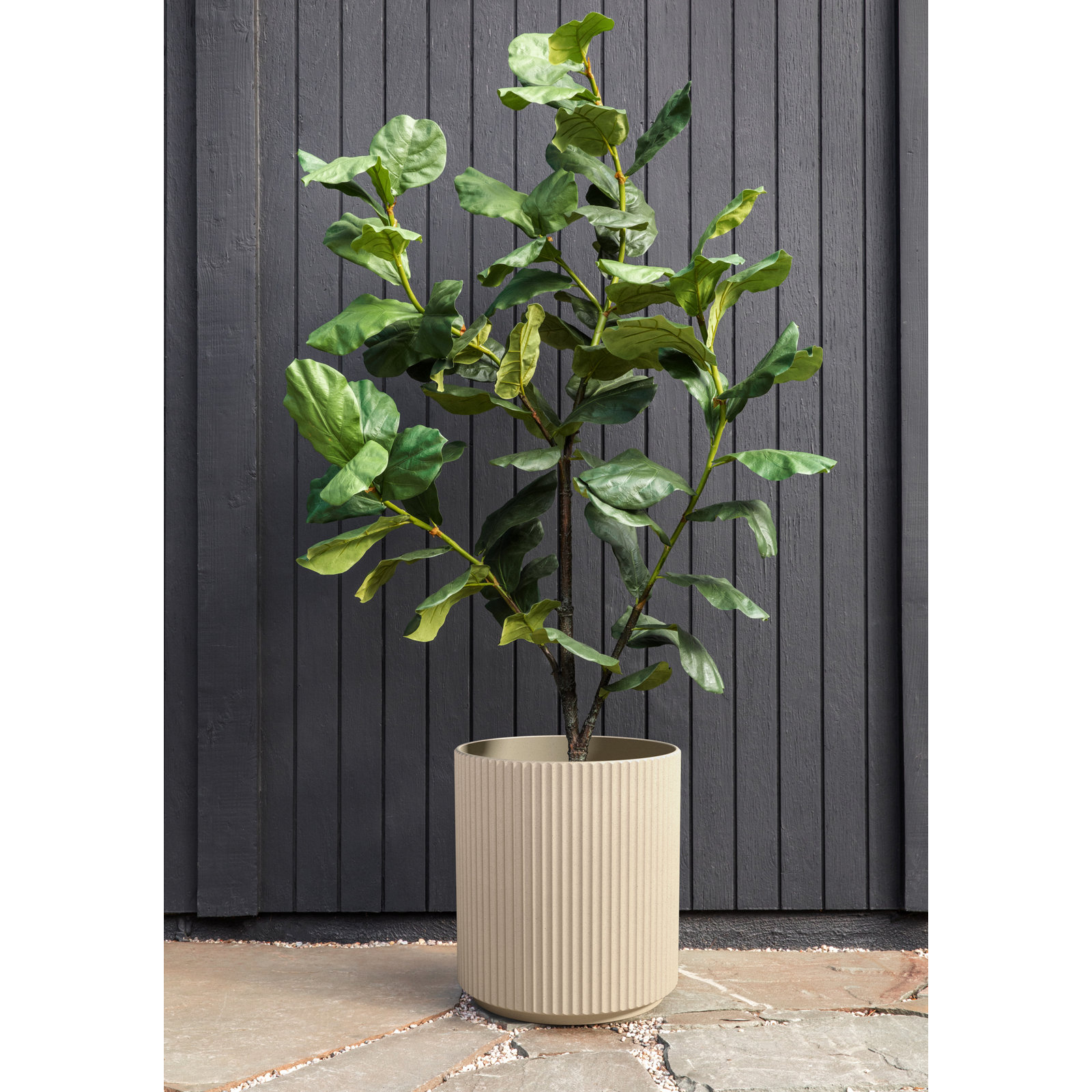 Demi Series Round Planter, 1, Sand, 19.75" H x 18.5" W x 18.5" D