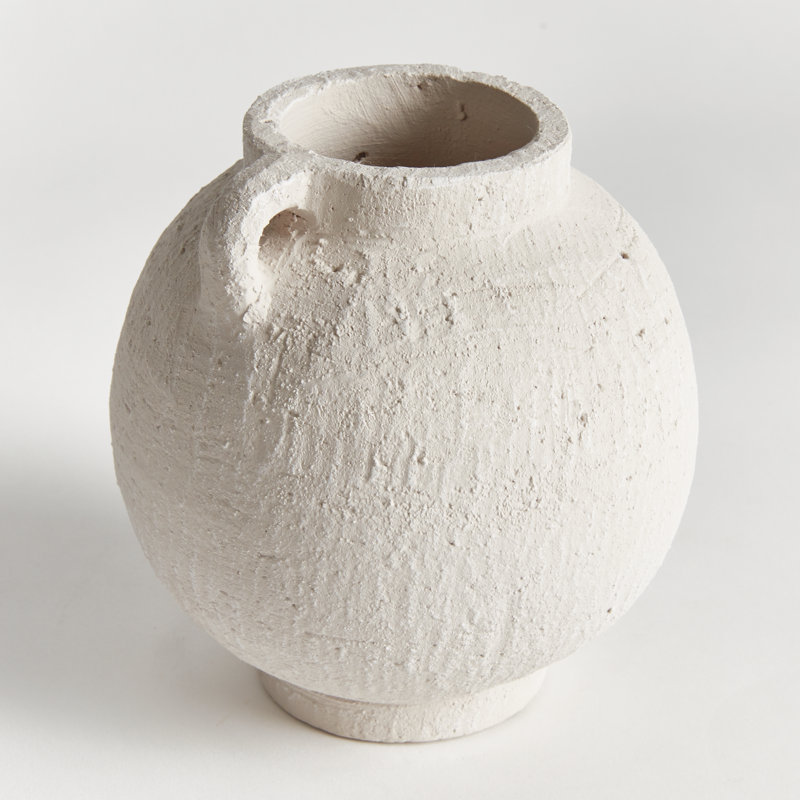 Gianna Handmade Terracotta Table Vase, 7.5" H x 6.75" W x 6.75" D