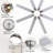 Brixham 52 Inch Large Ceiling Fan With Dimmable Led Light 8 Abs Blades Smart Remote Control Reversible Dc Motor For Living Room-114230744