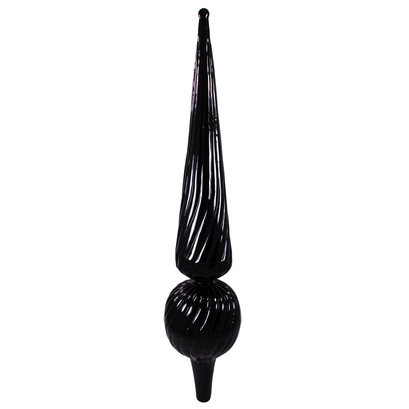 Fleuron de toit Mccurley Floretine, H 48 po x l 10 po x P 10 po, Noir mat