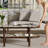 Oval Rattan Coffee Table with Glass Top and Solid Wood Frame, Mid Century Modern Cocktail Table-227793210-227793349