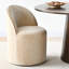 Chaise de salle à manger rembourrée roulante avec roulettes cachées (ensemble de 6)-333930323
