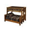 Fireside Lodge Barnwood Bunk Bed - Double/Single - Ladder Left-1153662879