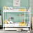 White Metal Bunk Bed With Trundle - Strong Build, Accommodates Growing Modern ' Room Furniture Iron Frame, Rails, Space Saving, Easy Assembly Manual-581963047