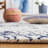 Anaistacia Hand Tufted Wool/Cotton Geometric Rug in Ivory/Blue-704936989