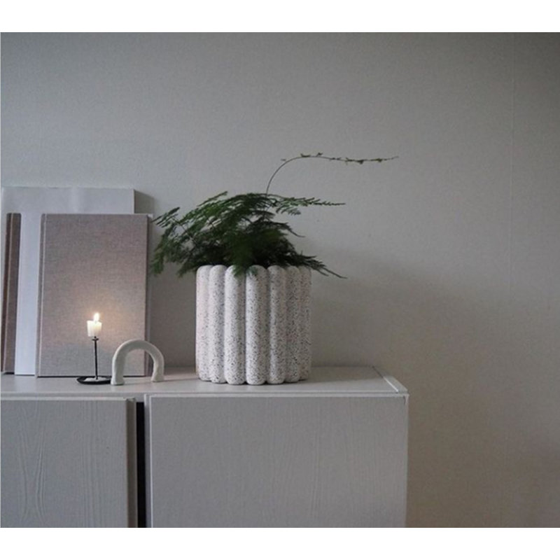 Pot de fleurs en céramique Mist, H 9,06 po x l 7,48 po x P 7,48 po