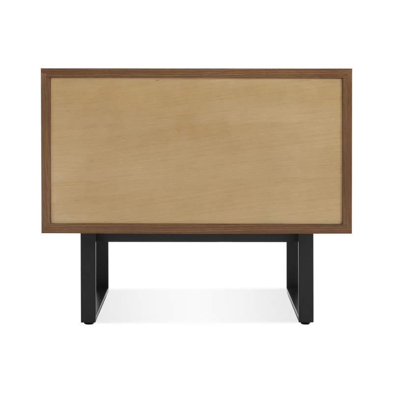 Series 11 2 - Drawer Nightstand, Black/Walnut