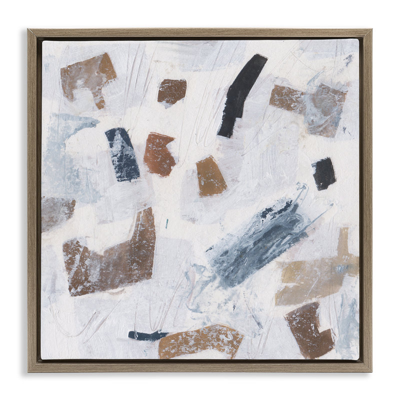 "Dappled Abstract Forms", art mural encadré par Melissa Wang, Cadre flottant orme Montalcino, H 18 po x l 18 po