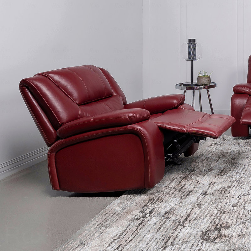 Fauteuil oscillant rembourré avec fauteuil inclinable, Rouge
