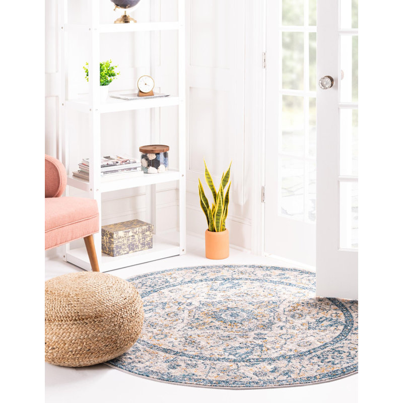 Gause Oriental Indoor Rug, Round 3'11"