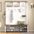 Farmhouse 4-In-1 Hall Tree With 6 Hooks, Walnut Entryway Bench With Shelves,  Wooden Style Rustic Shoe Organizer With 16 Open Compartments For Mudroom, Living Room, White (OLD SKU: N721P264915K)