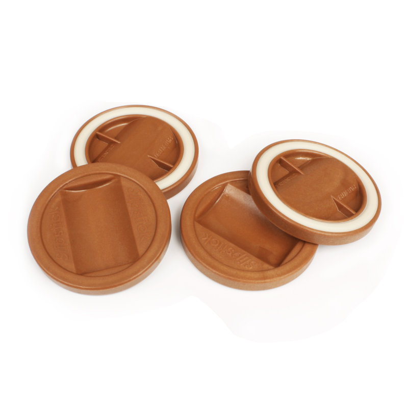 Bed Roller/Furniture Wheel Gripper Cup Coaster, Caramel