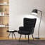 Bastoam Velvet Wingback Chair-1889222899