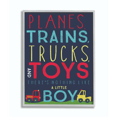 Planes, Trains, Trucks And Toys by Heather Rosas - Graphic Art on Wood