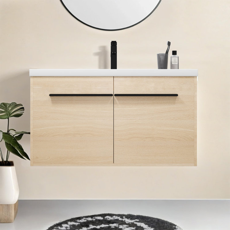 Meuble-lavabo simple avec plateau en résine 18,12 po Gared