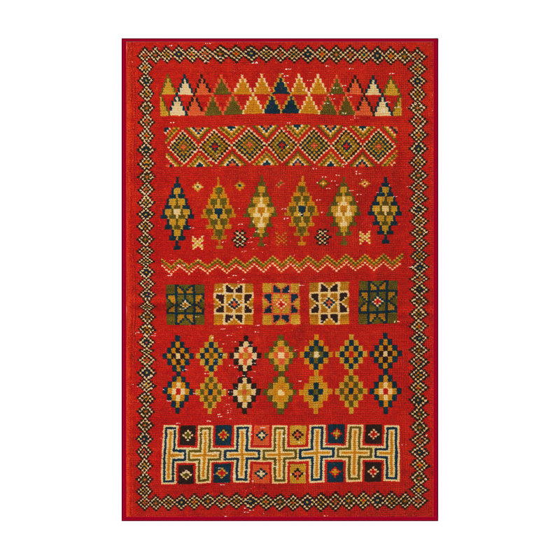 Abstract Indoor Rug, Rectangle 5' x 8'